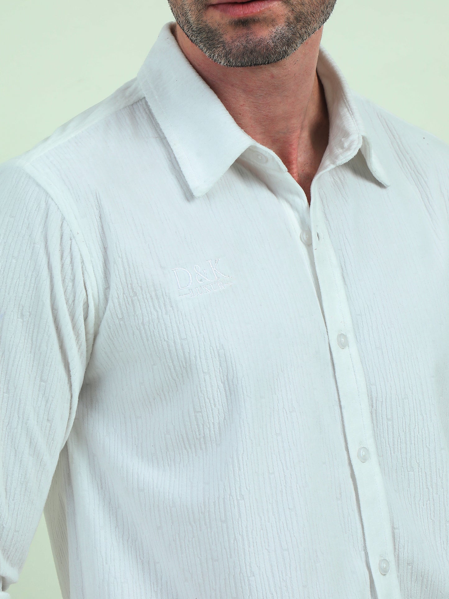 Textured White Shirt