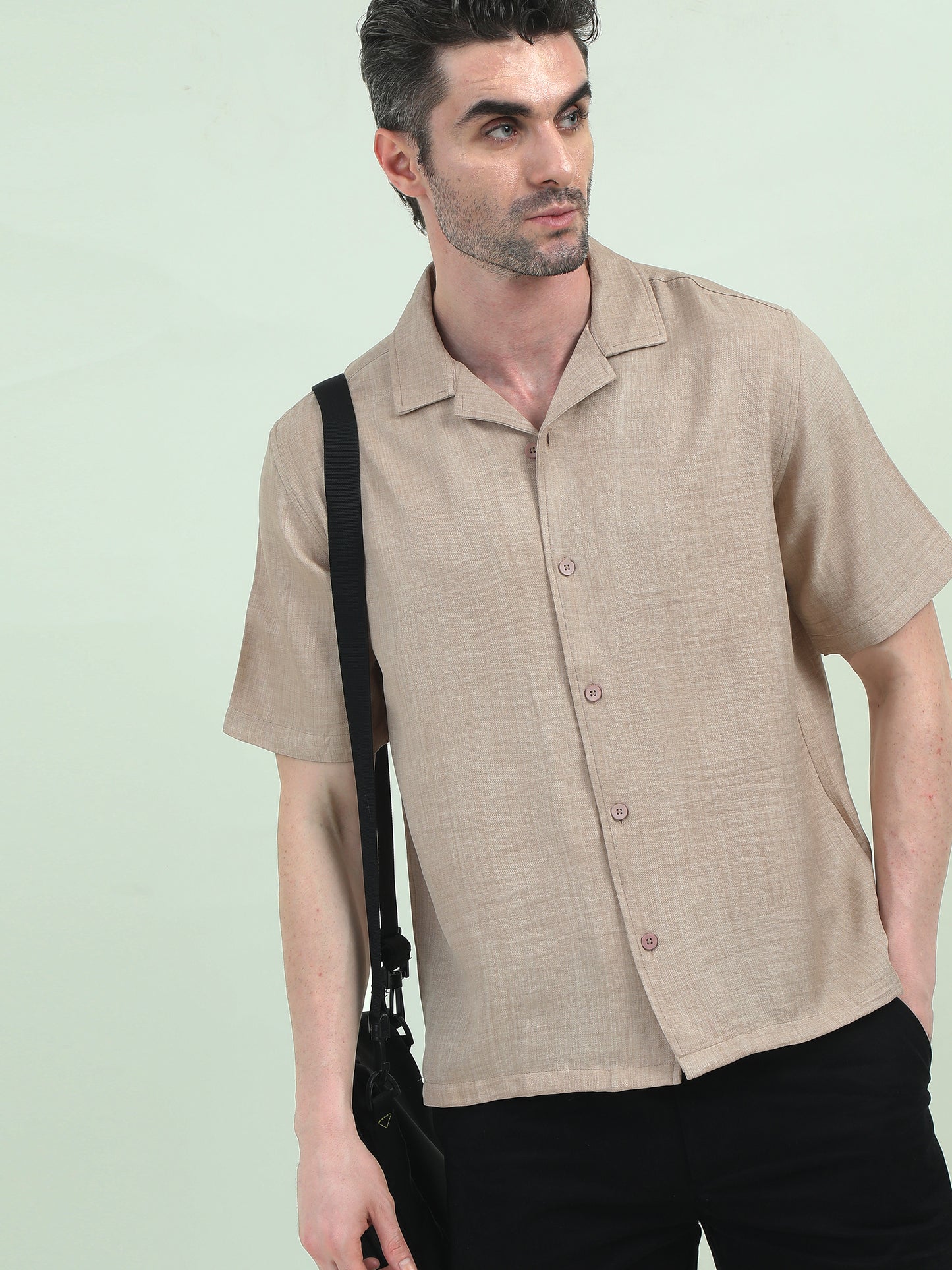 Linen Half-Sleeve Shirt