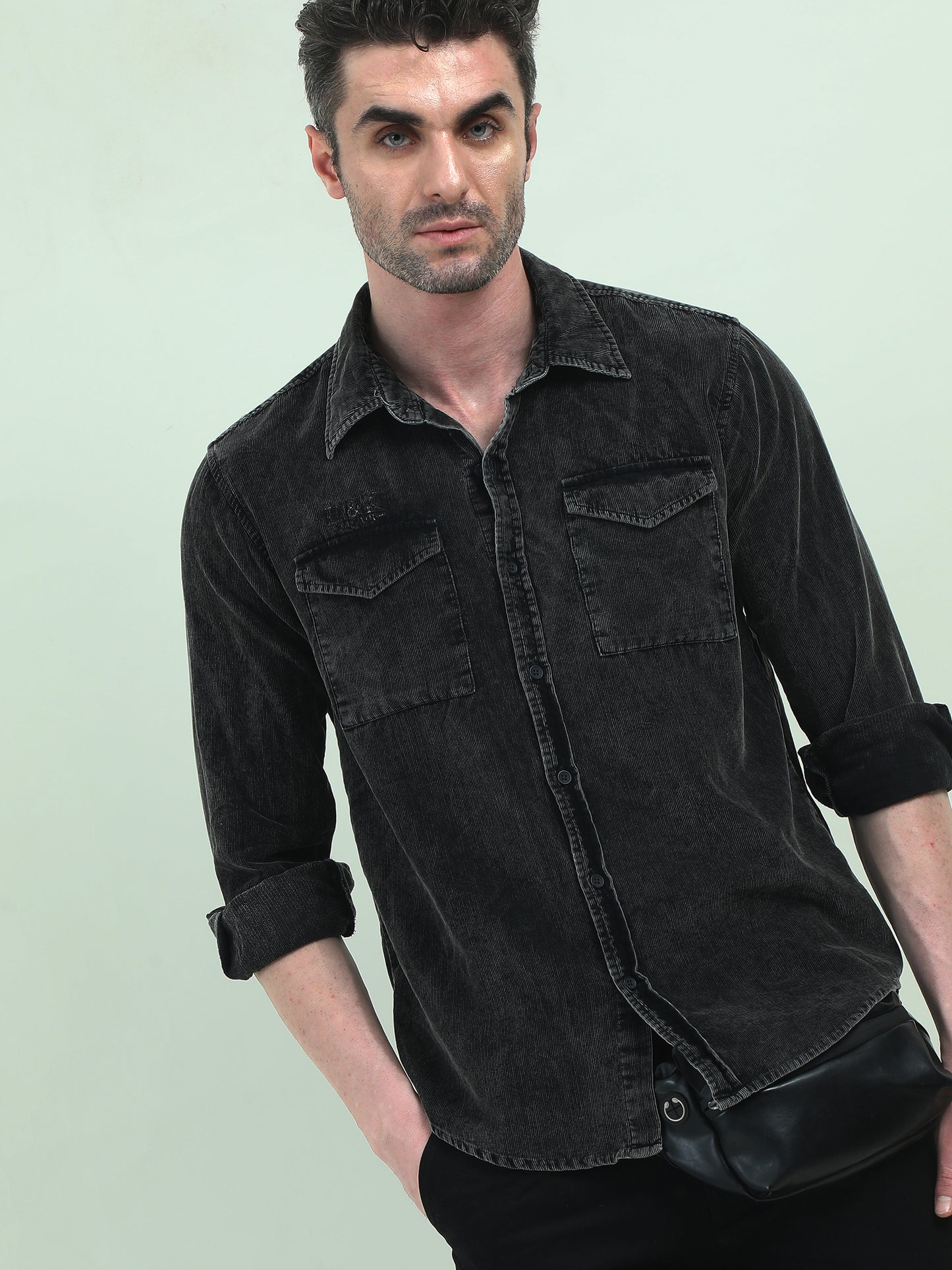 Charcoal Double-Pocket Shirt