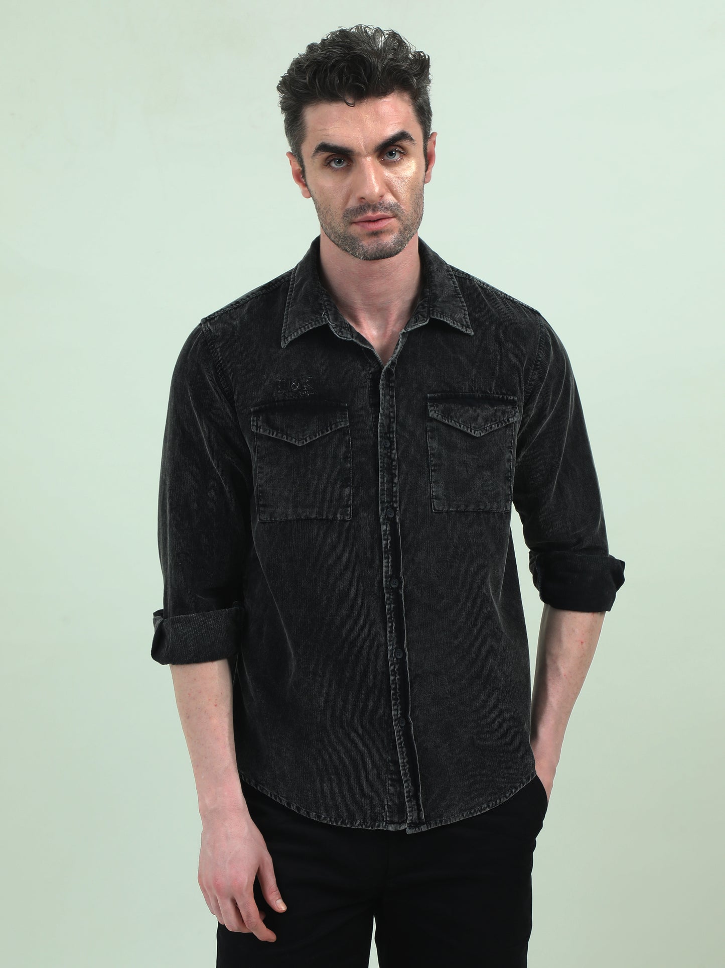 Charcoal Double-Pocket Shirt