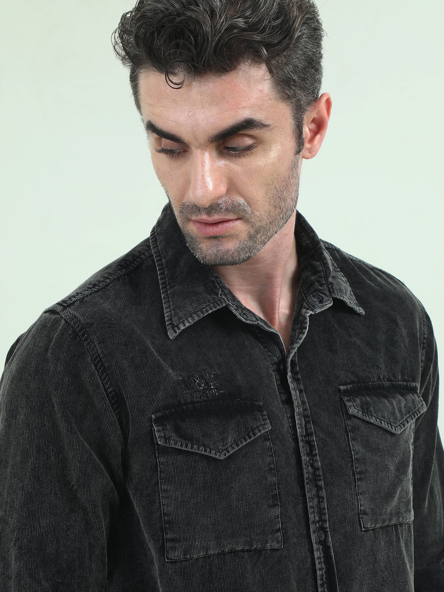 Charcoal Double-Pocket Shirt