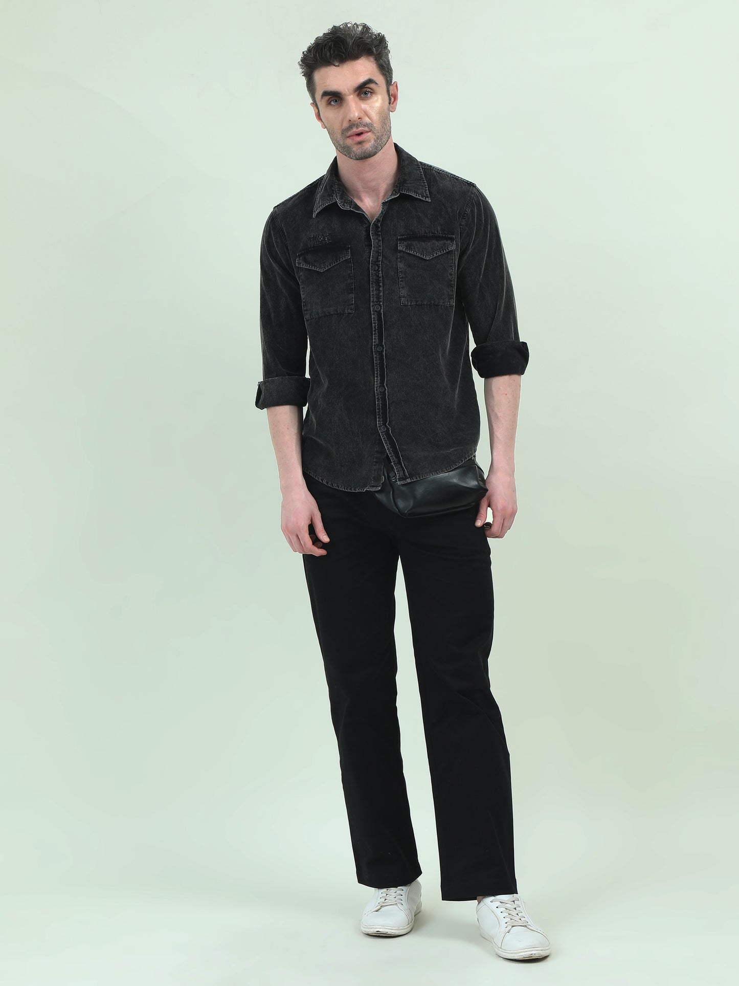 Charcoal Double-Pocket Shirt