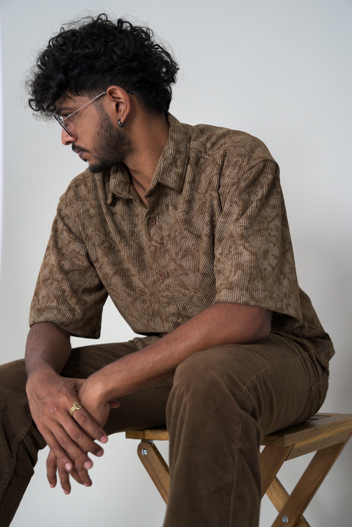 BROWN CORDUROY SHIRT