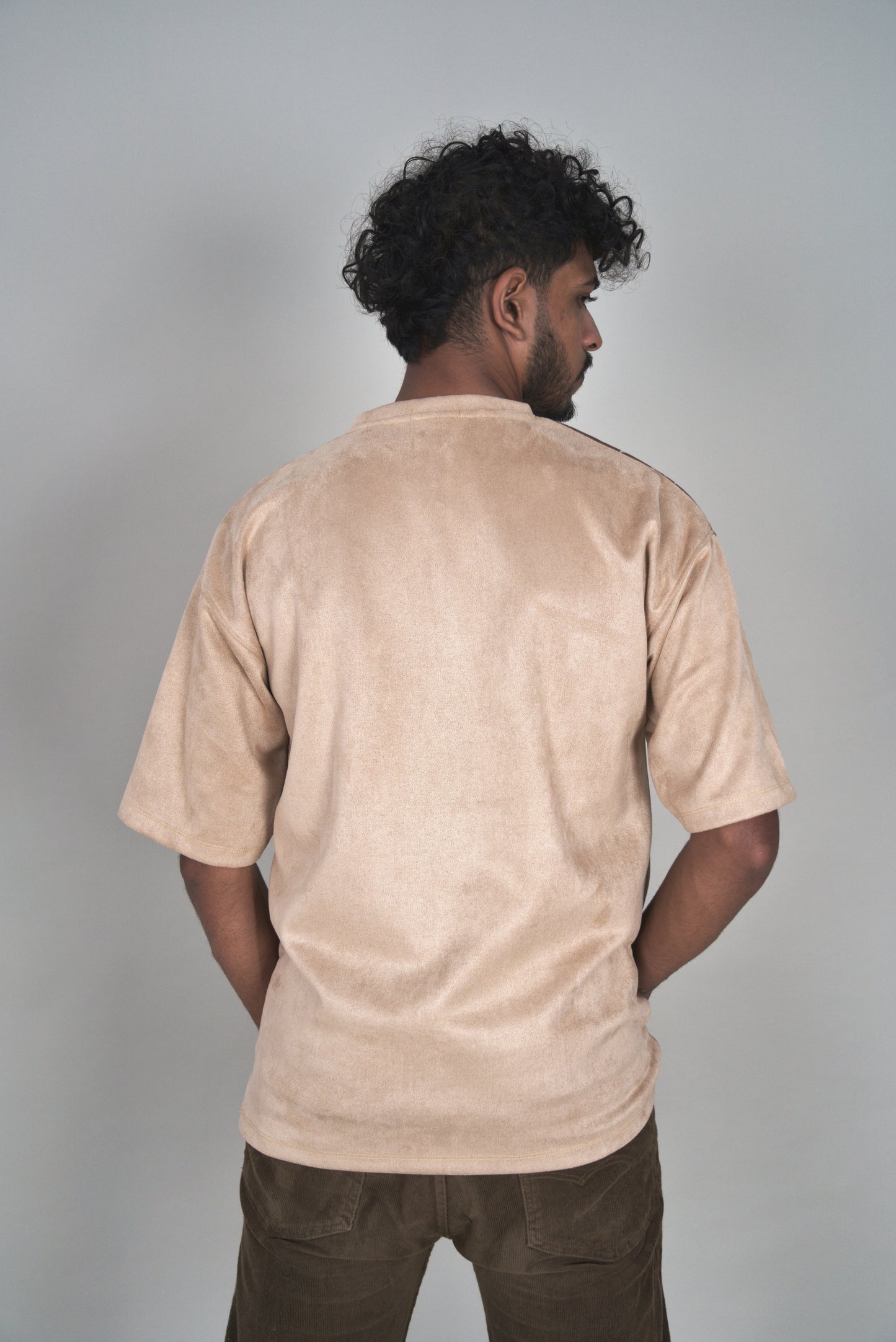 BEIGE MAKHMAL T-SHIRT